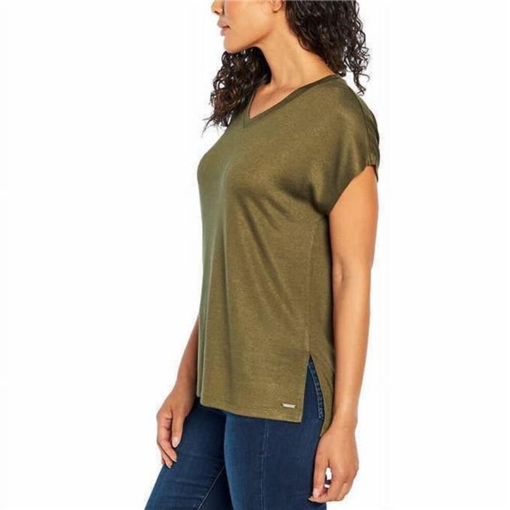 Orvis Womens V-Neck Tunic Top (Olive night, Medium)